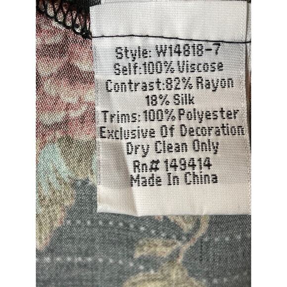 Johnny Was Black Floral Pin Stripe Print Blouse Top Women's Size S - Picture 8 of 8